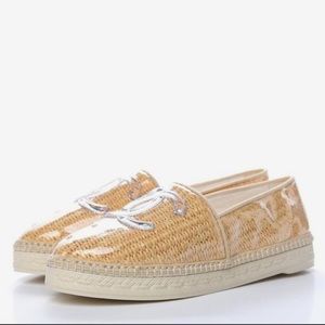 Chanel Raffia Plastic CC Logo Espadrilles